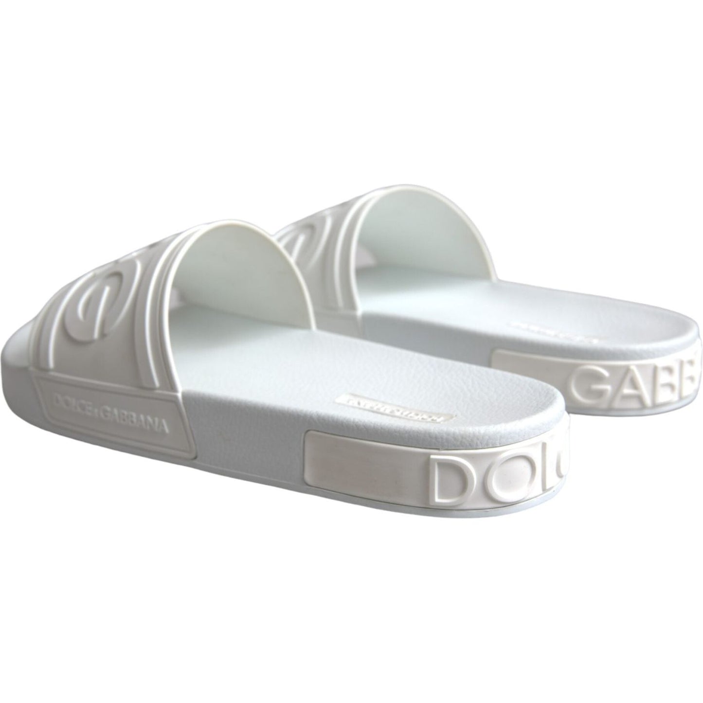 White Rubber Slides Sandals Beachwear Shoes