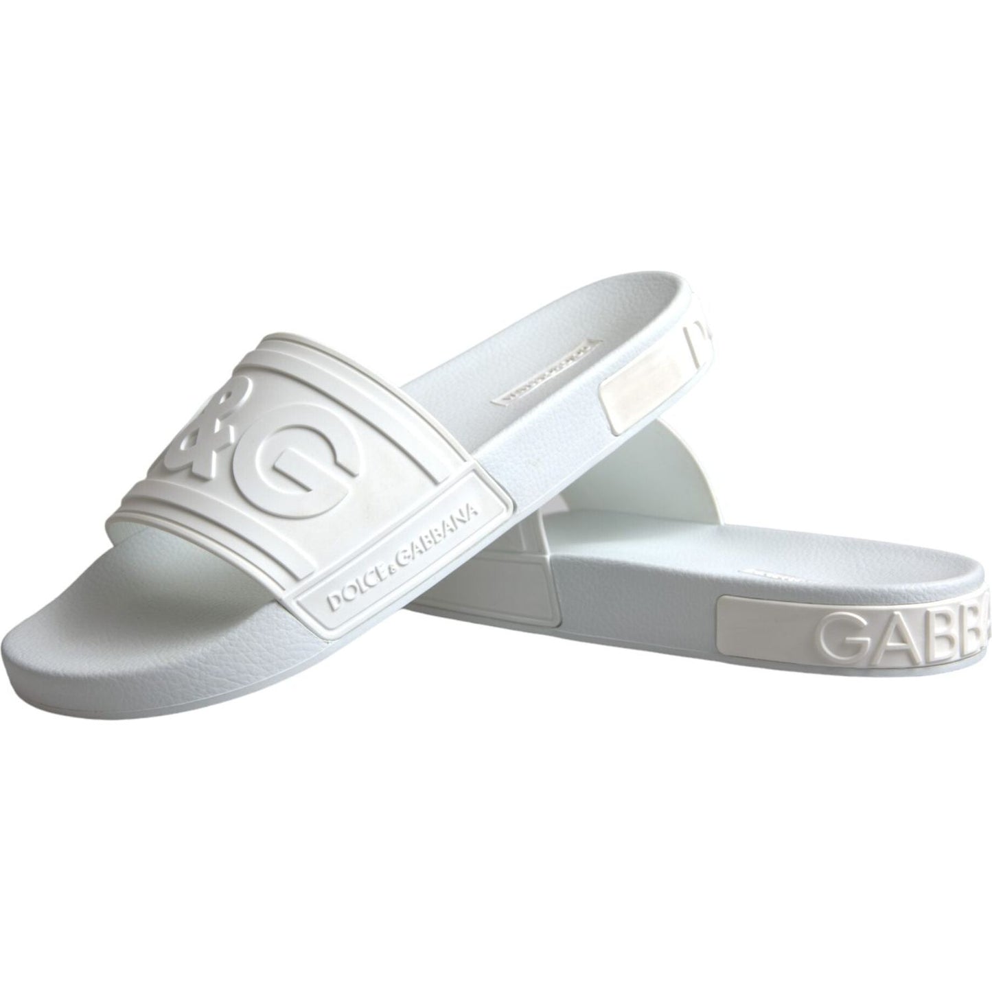 White Rubber Slides Sandals Beachwear Shoes