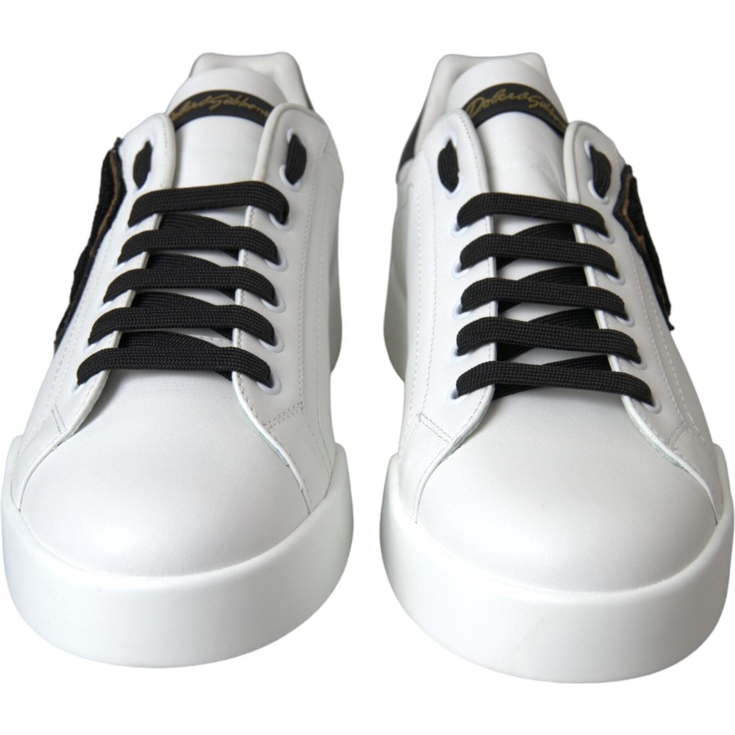 White Leather DG Logo Casual Low Top Sneakers Shoes