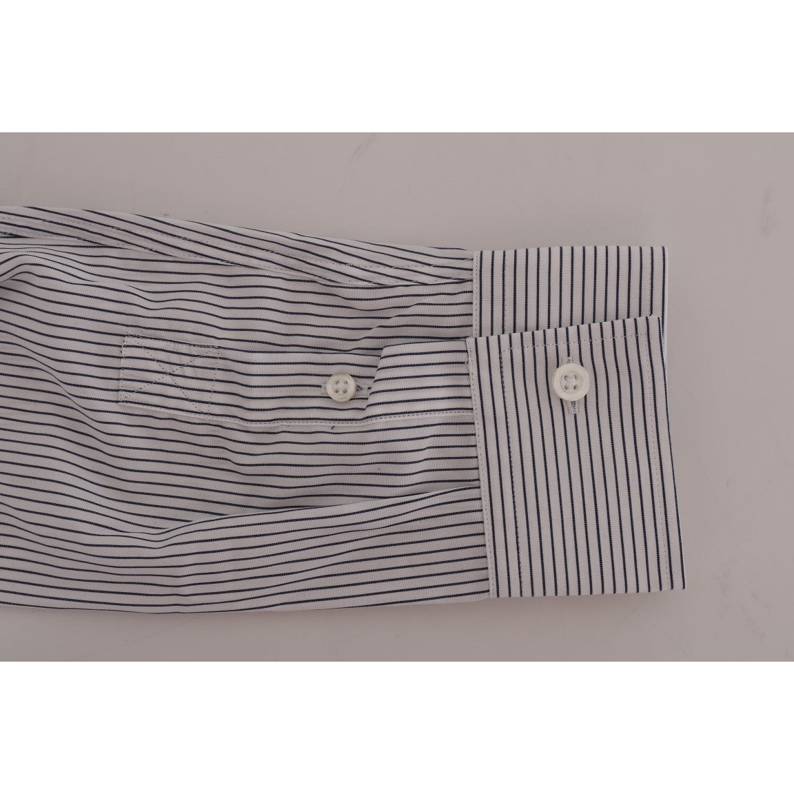 Elegant White & Blue Striped Casual Shirt