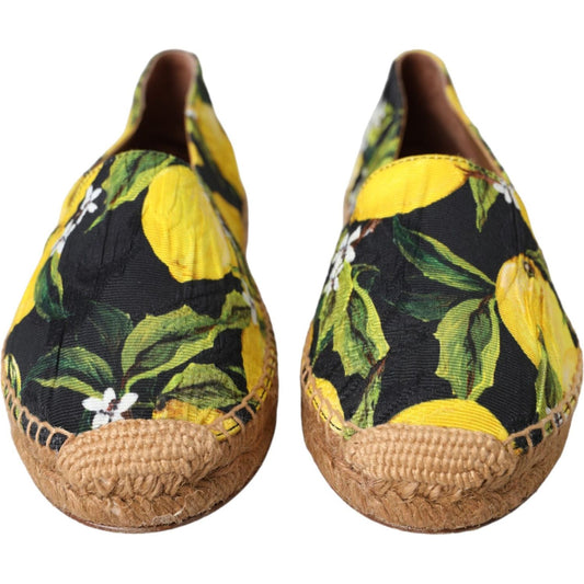 Multicolor Lemon Slip On Espadrilles Shoes