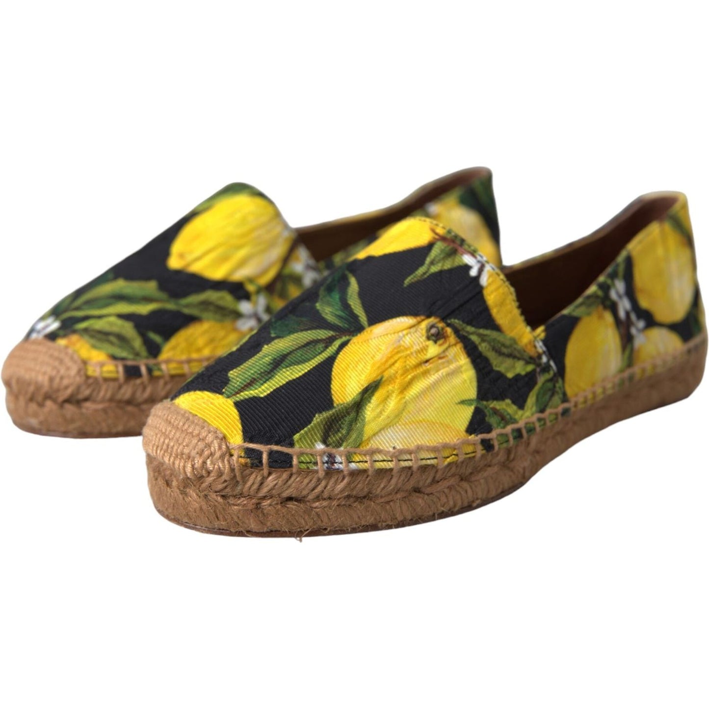 Multicolor Lemon Slip On Espadrilles Shoes