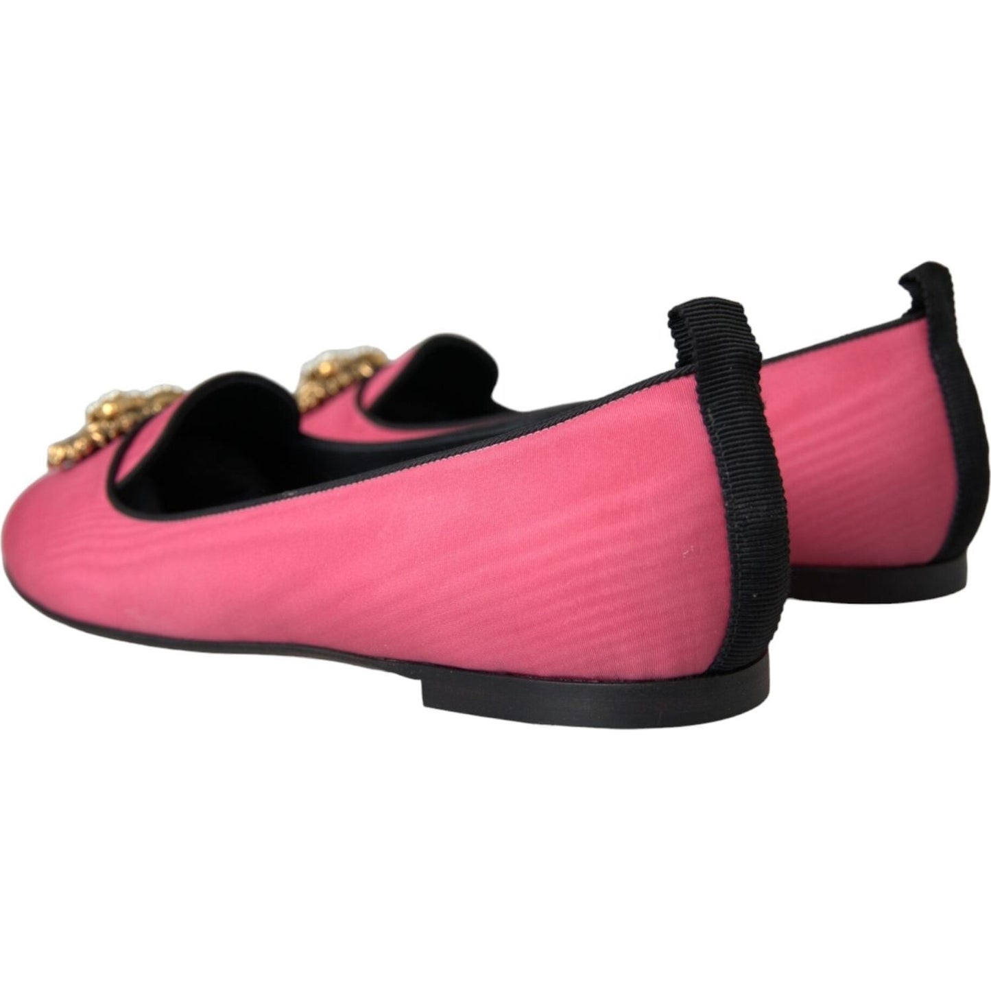 Pink Velvet Slip On Loafers Flats Shoes