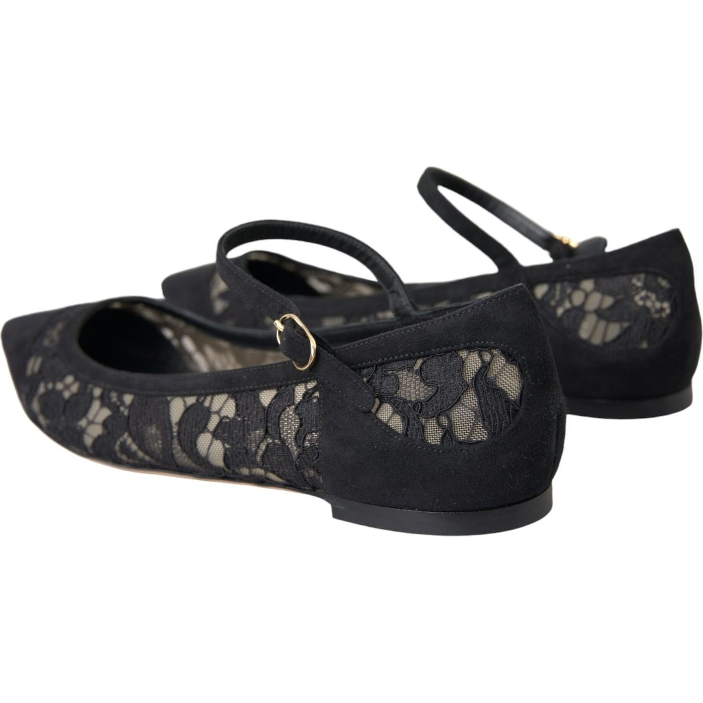 Black Taormina Lace Bellucci Flats Shoes