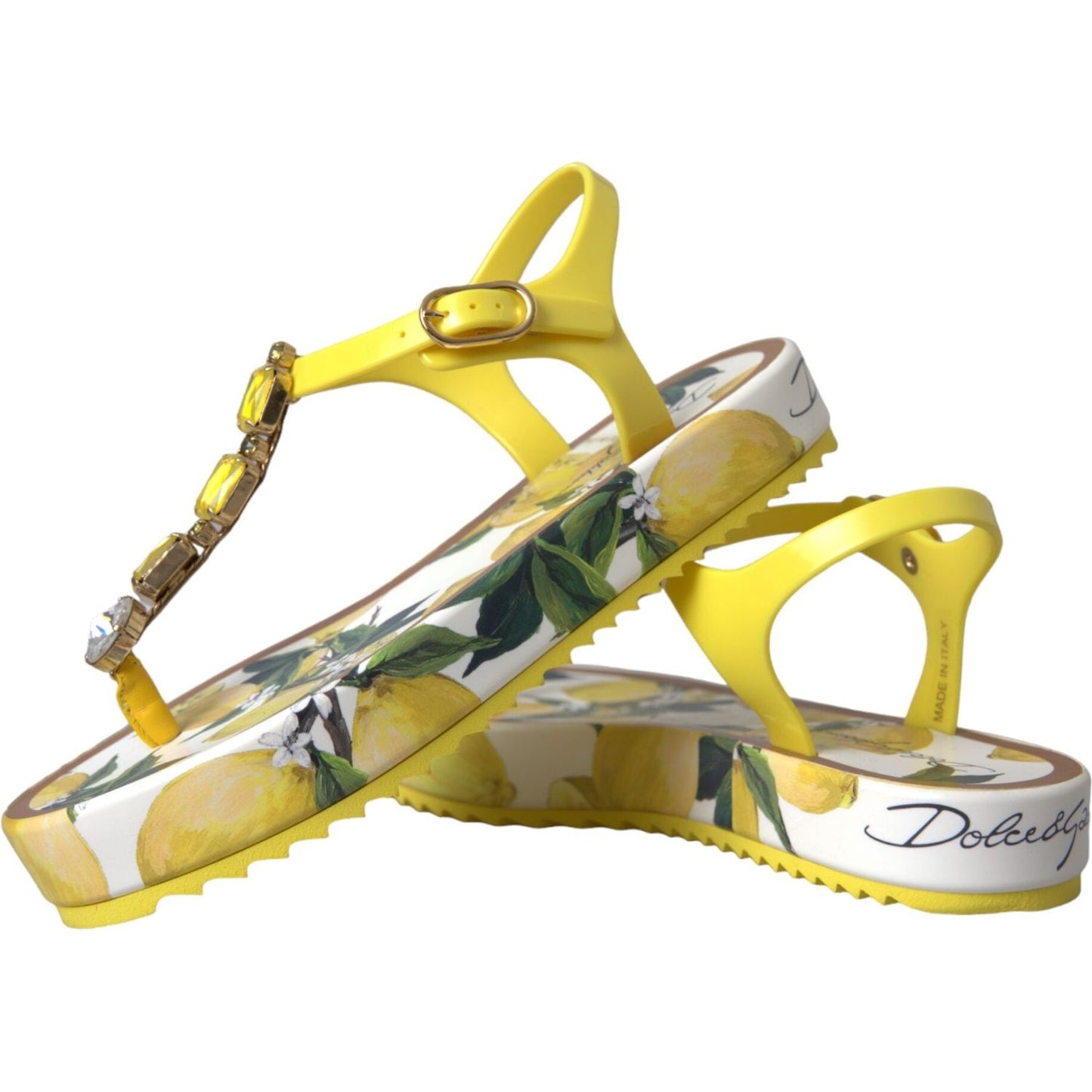 Yellow Lemon Beachwear Flats Sandals Shoes