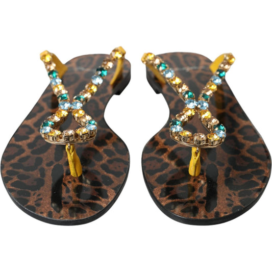 Multicolor Crystal Sandals Flip Flops Shoes