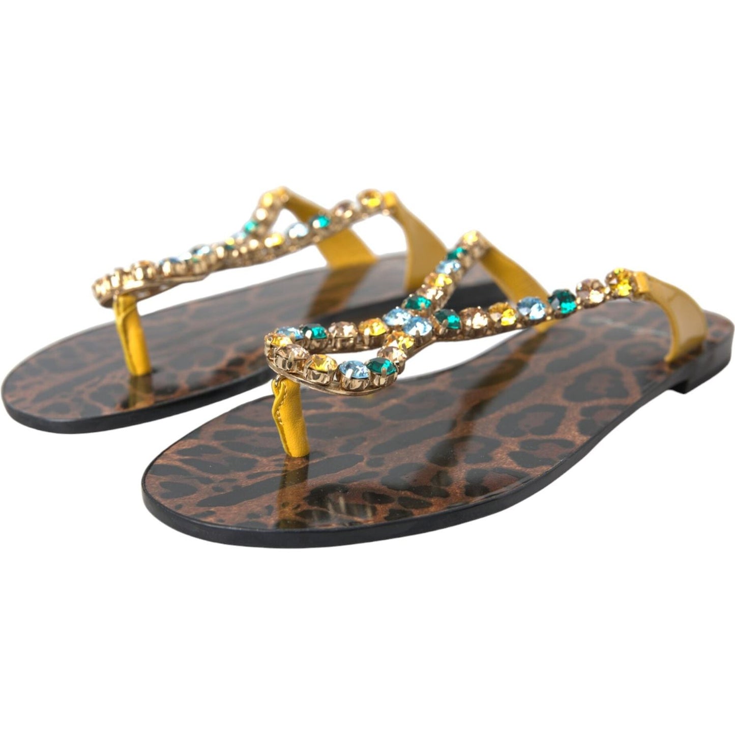 Multicolor Crystal Sandals Flip Flops Shoes