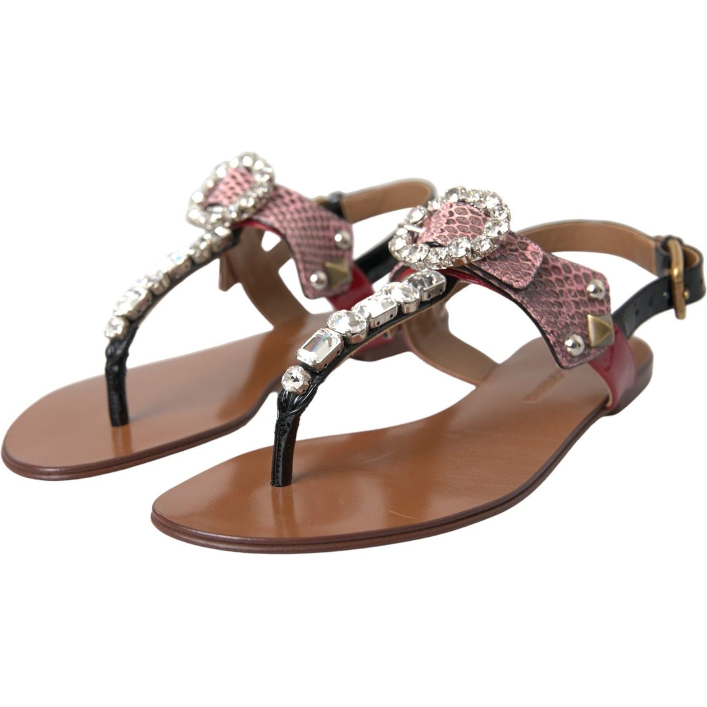 Multicolor Crystal Sandals Flip Flops Shoes