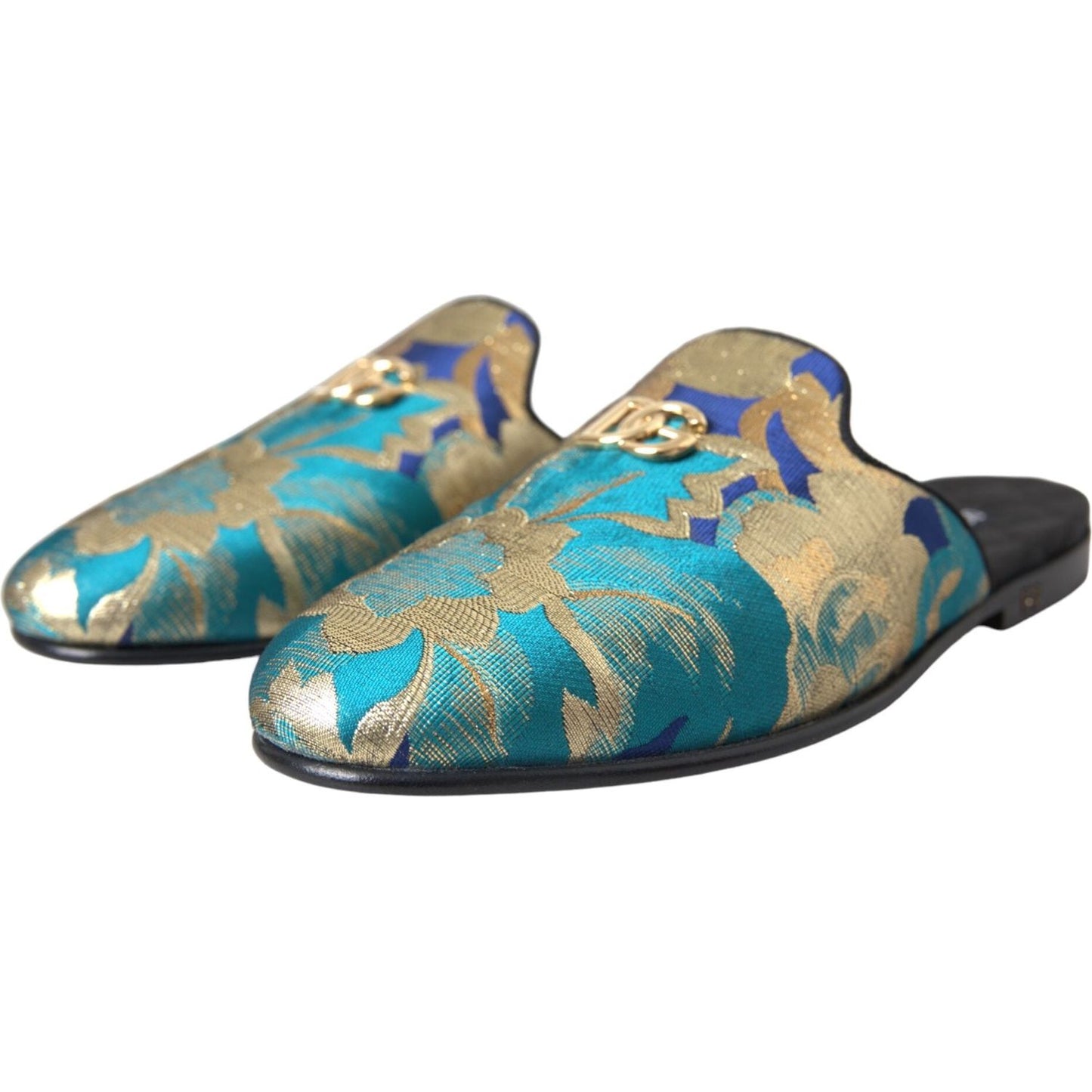 Multicolor Jacquard DG Logo Mule Flat Sandals Shoes