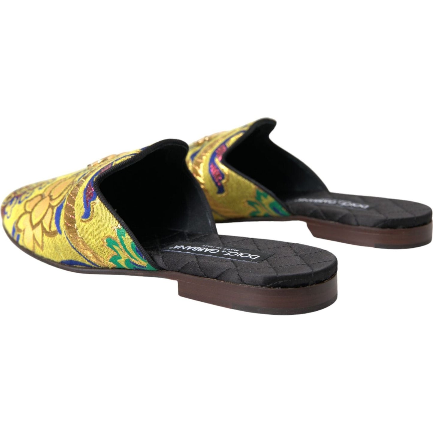 Multicolor Jacquard DG Logo Mule Flat Sandals Shoes