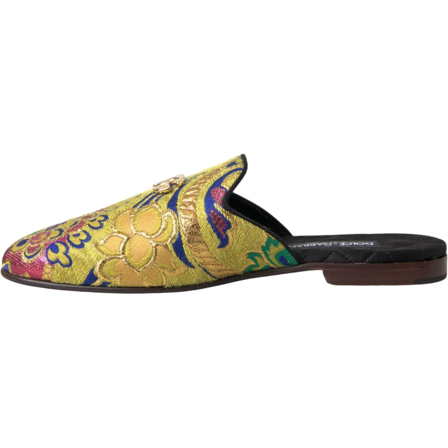 Multicolor Jacquard DG Logo Mule Flat Sandals Shoes