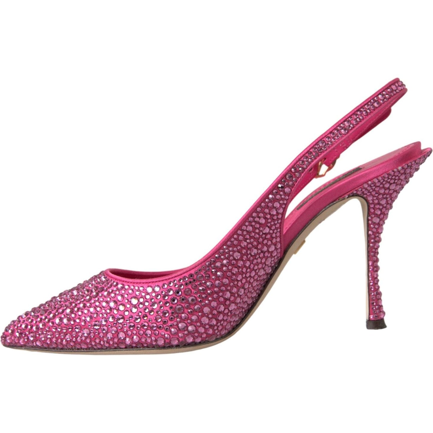 Pink Strass Crystal Heels Slingbacks Shoes