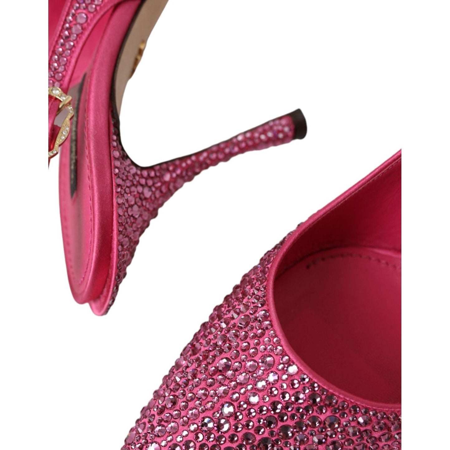 Pink Strass Crystal Heels Slingbacks Shoes