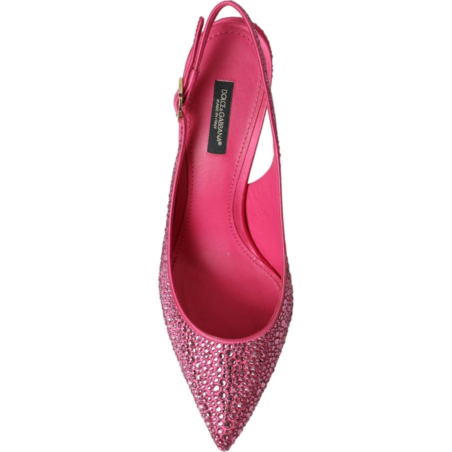 Pink Strass Crystal Heels Slingbacks Shoes