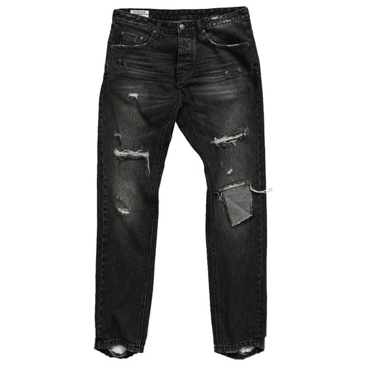 Black Cotton Jeans & Pant