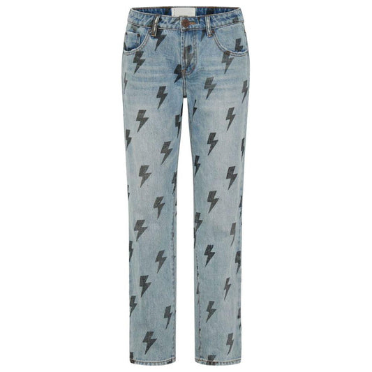 Light Blue Cotton Jeans & Pant