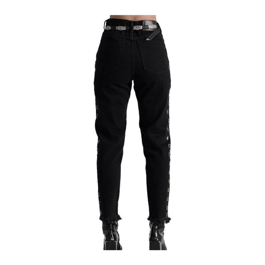 Black Cotton Jeans & Pant