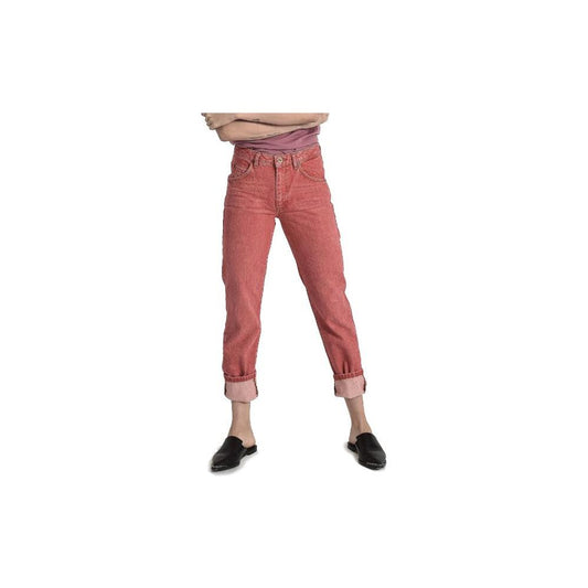 Red Cotton Jeans & Pant