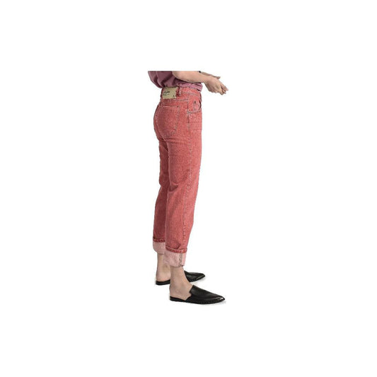 Red Cotton Jeans & Pant