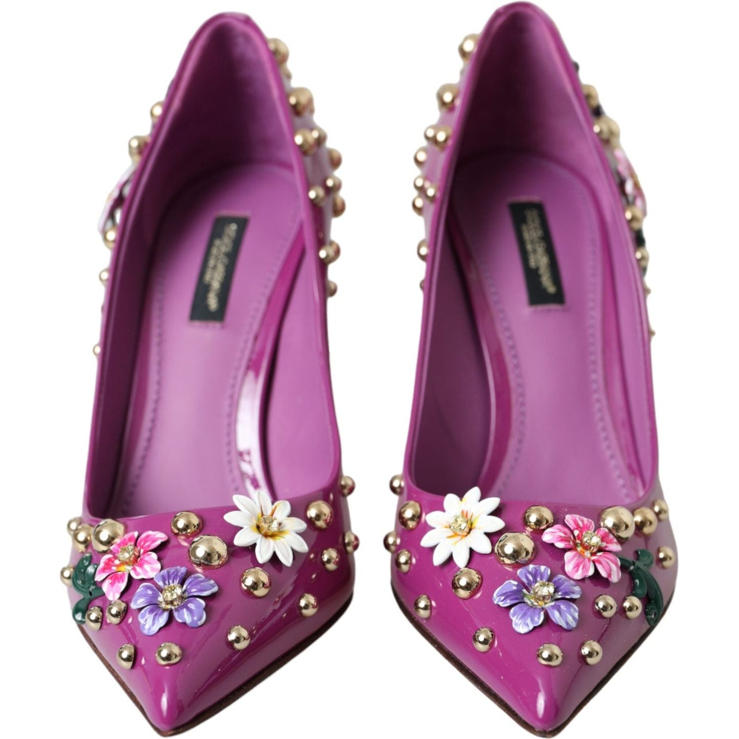 Purple Embellished High Heels Pumps Shoes