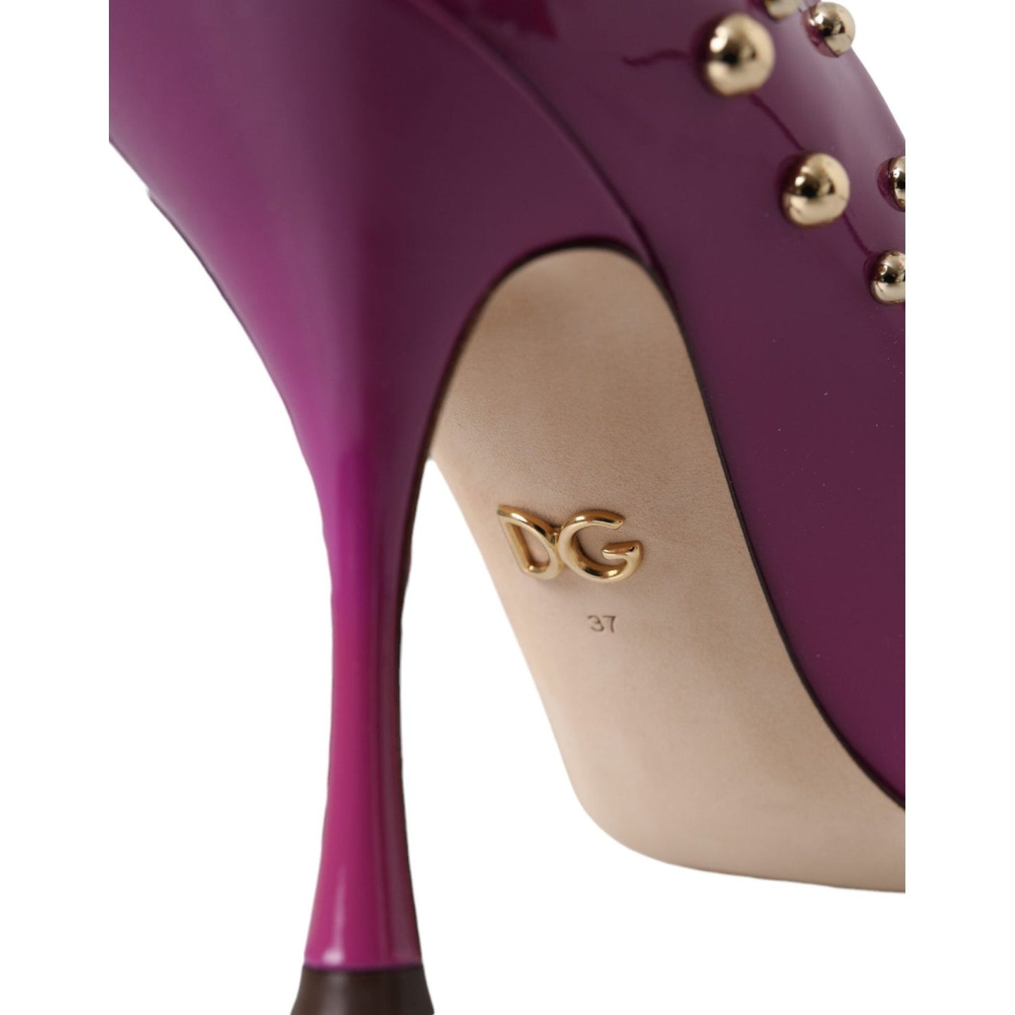 Purple Embellished High Heels Pumps Shoes