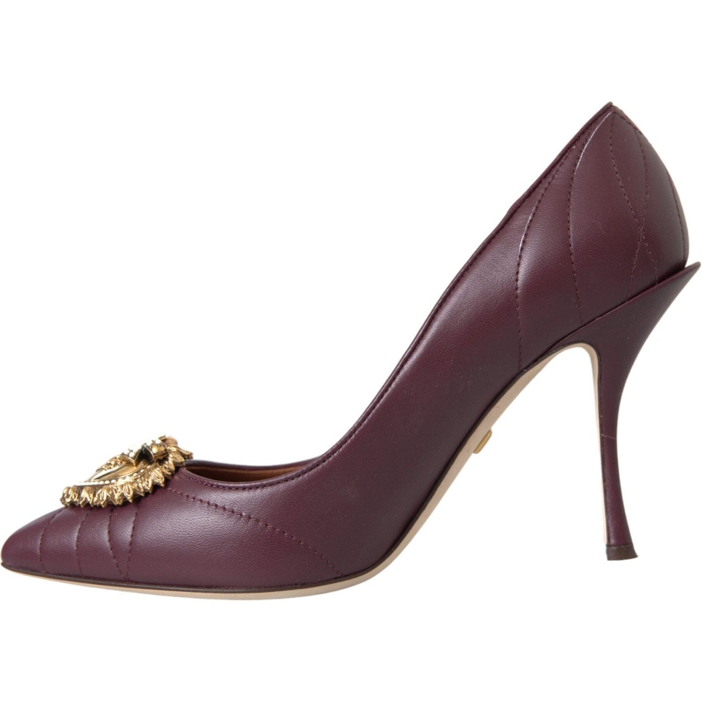 Bordeaux Leather Heart DEVOTION Pumps Shoes