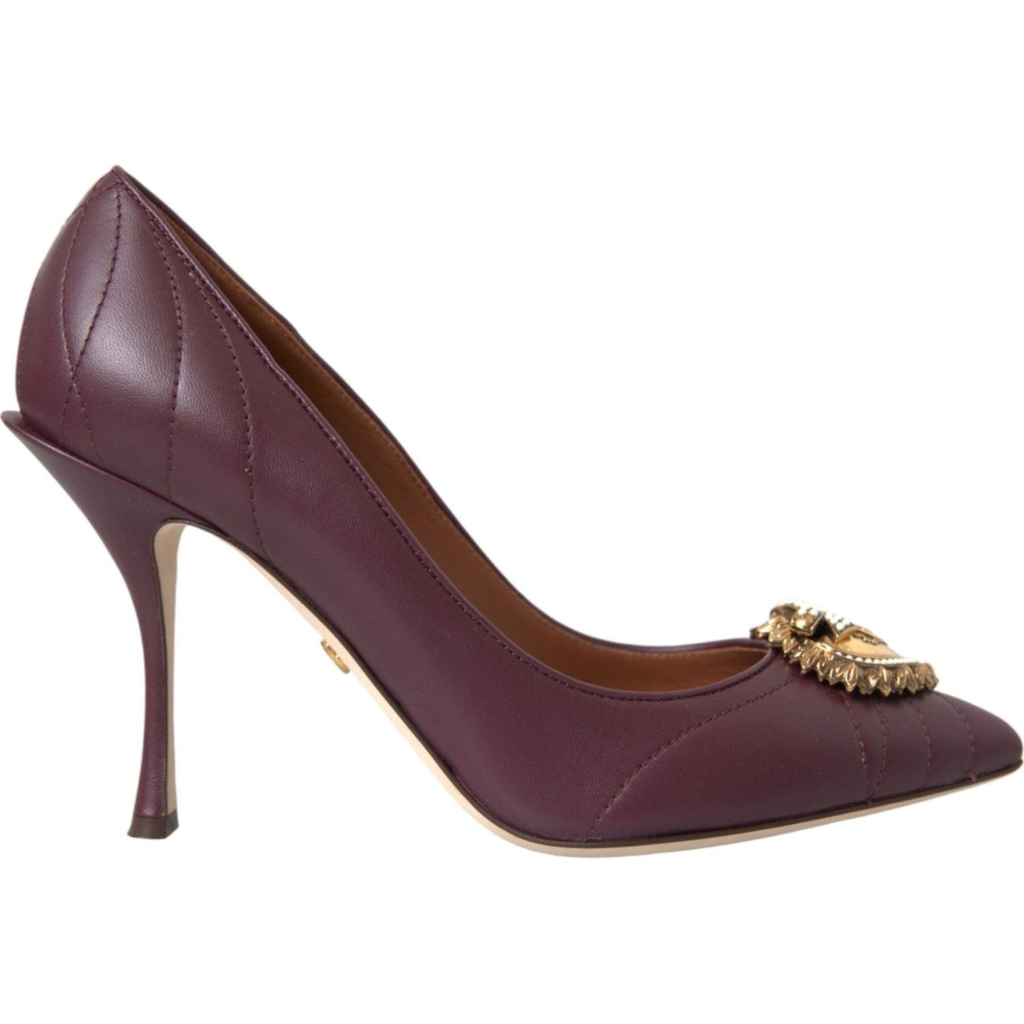 Bordeaux Leather Heart DEVOTION Pumps Shoes