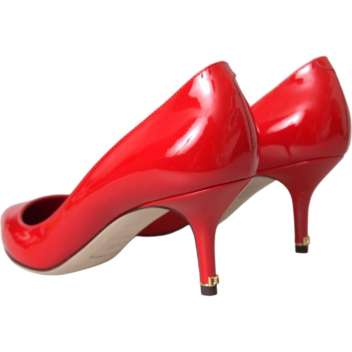 Red Patent Leather Kitten Heels Pumps Shoes