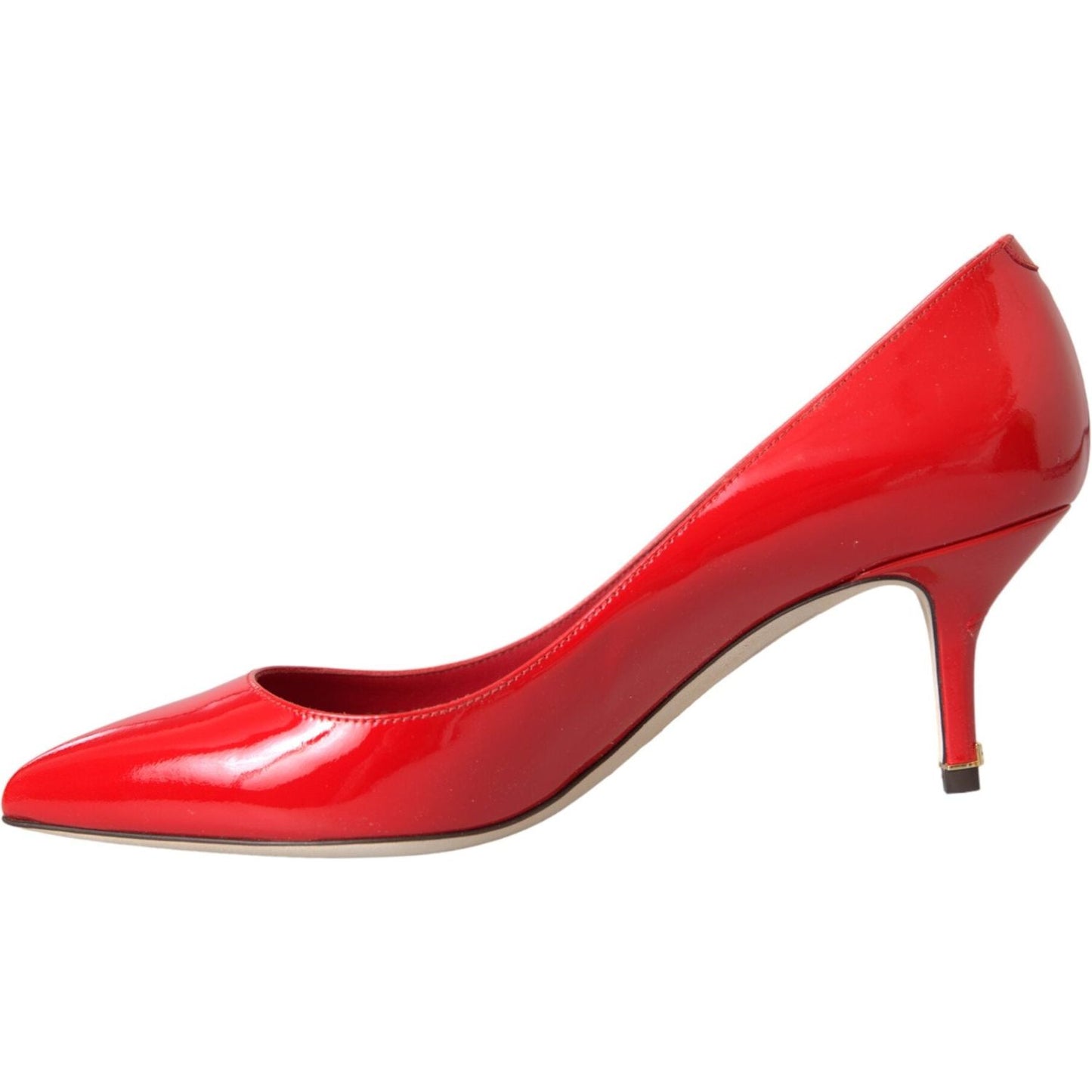 Red Patent Leather Kitten Heels Pumps Shoes