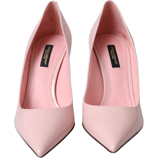 Light Pink Patent Leather Pumps Heels Shoes