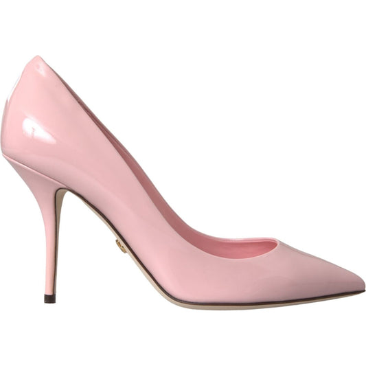 Light Pink Patent Leather Pumps Heels Shoes