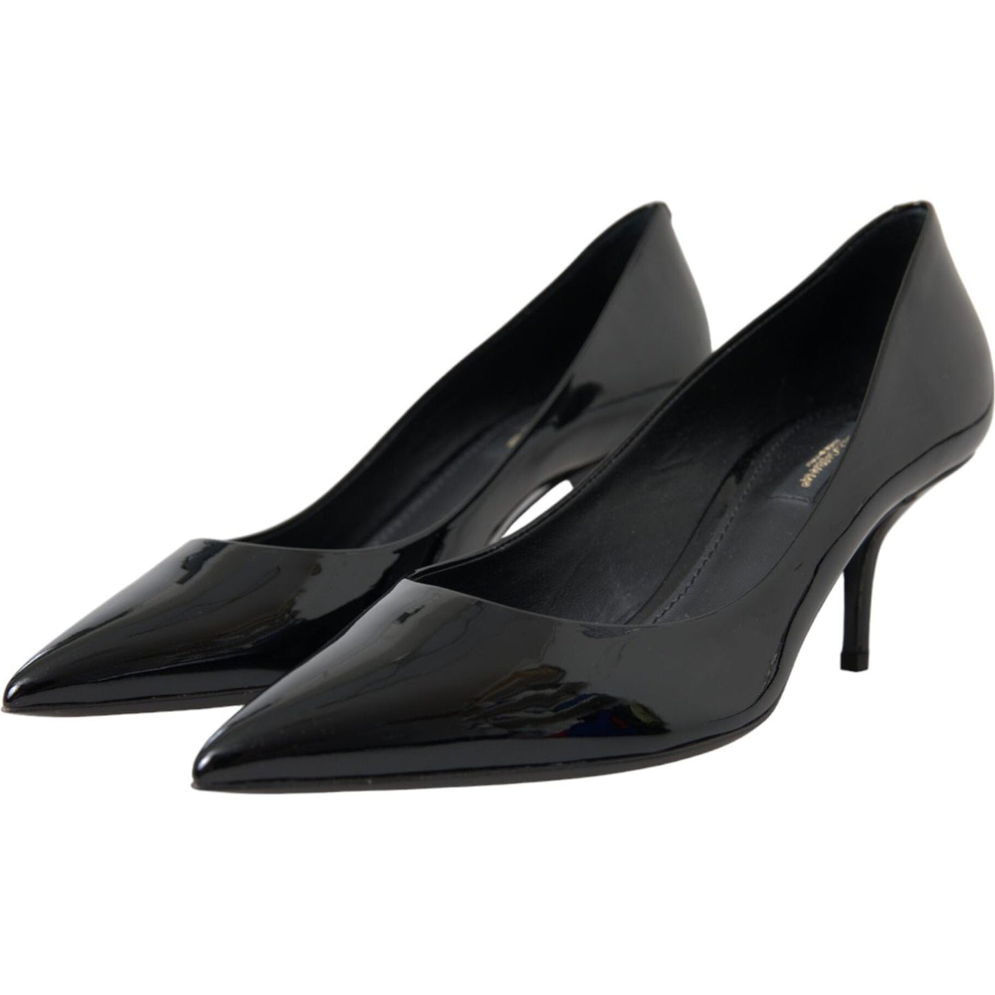 Black Patent Leather Heels Pumps Shoes