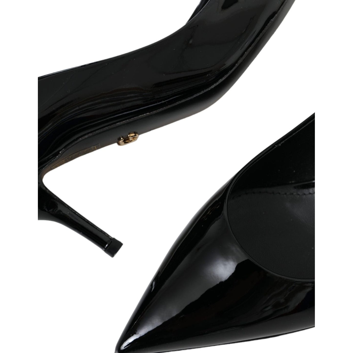 Black Patent Leather Heels Pumps Shoes