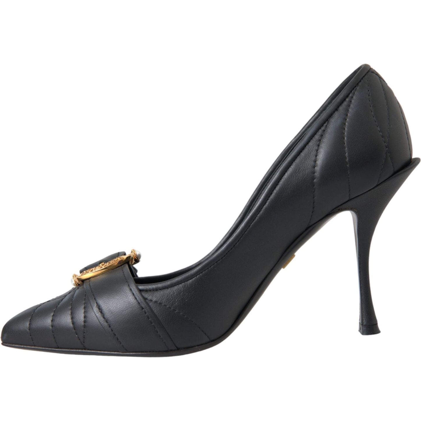 Black Devotion Leather Heels Pumps Shoes