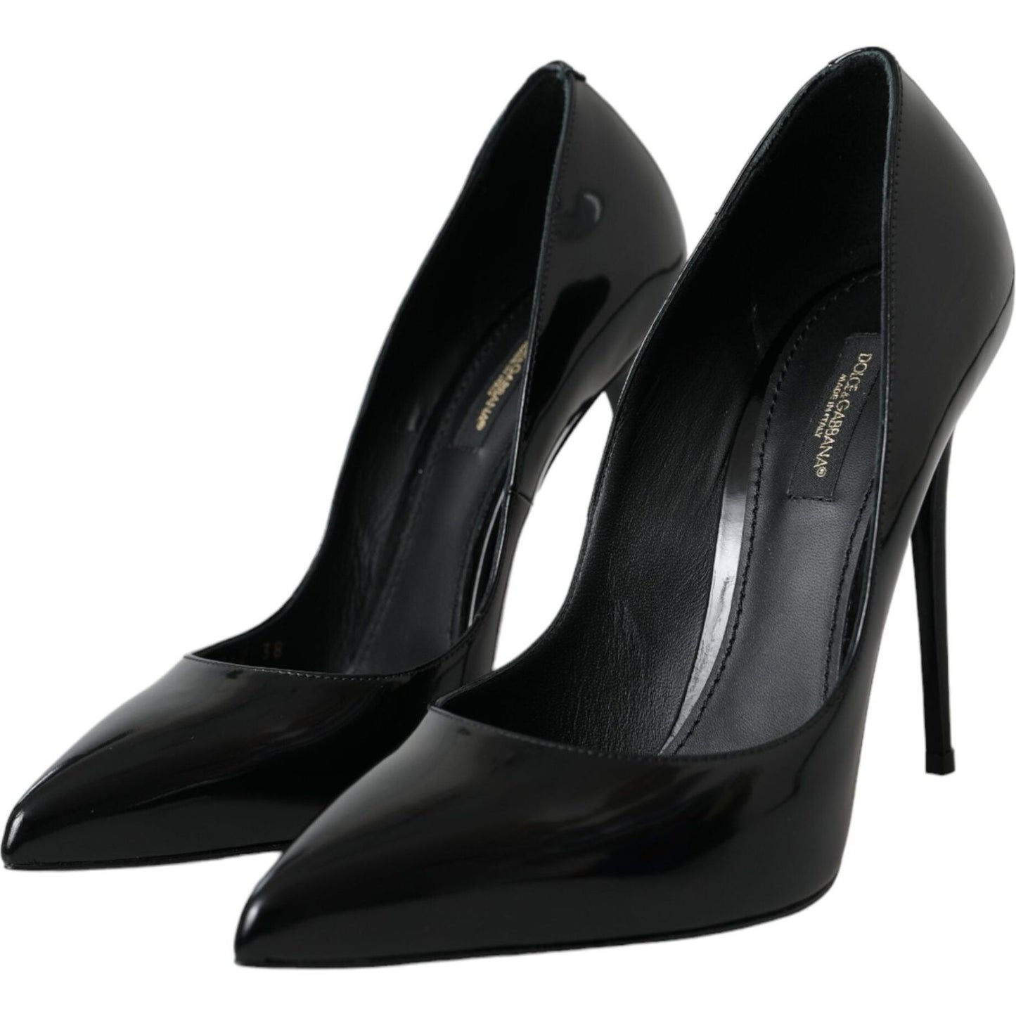 Black Patent Leather High Heels Pumps Shoes