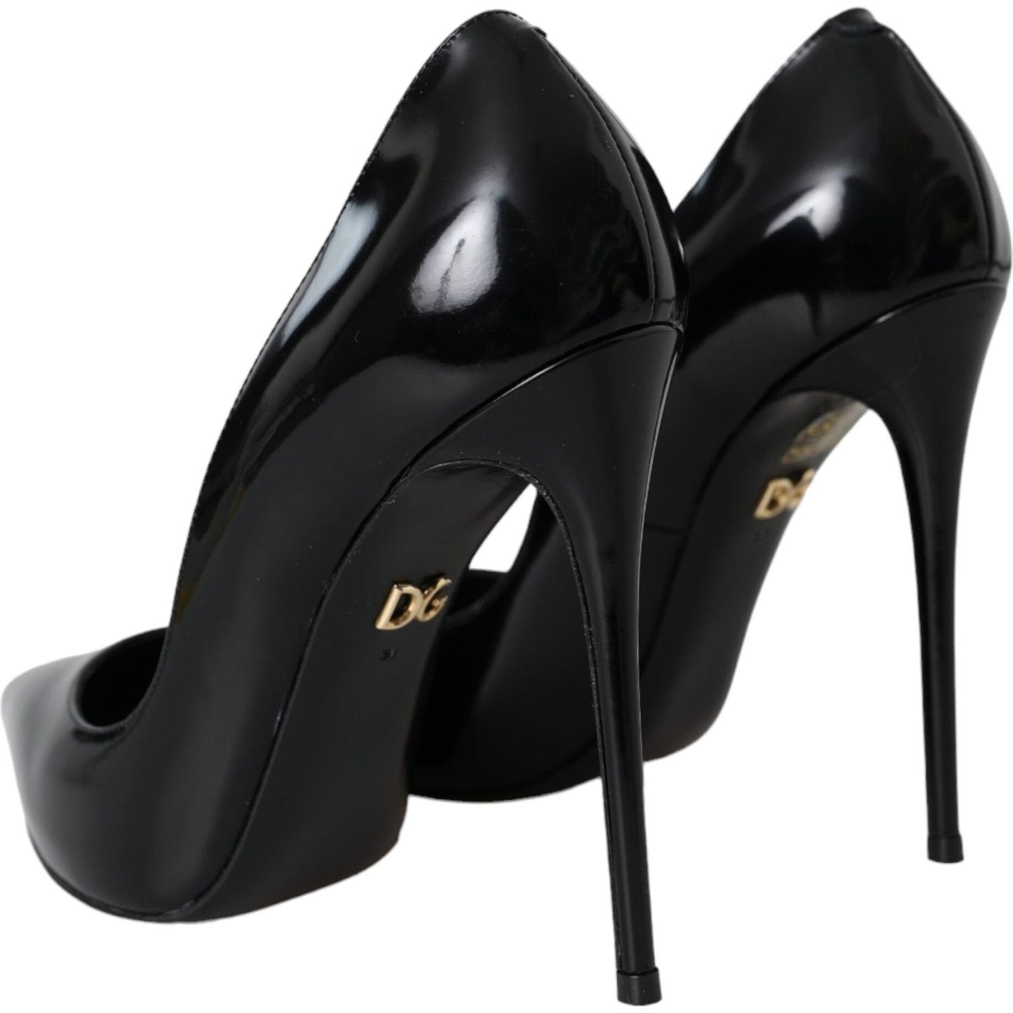 Black Patent Leather High Heels Pumps Shoes