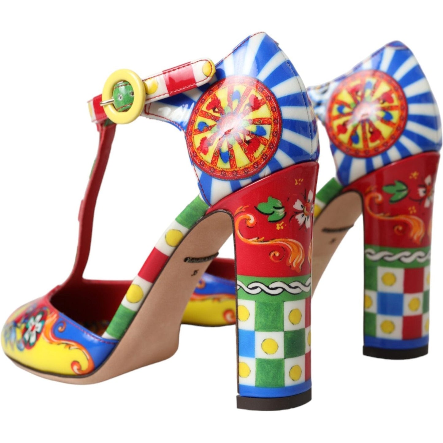 Multicolor Carretto T-strap Sandals Shoes