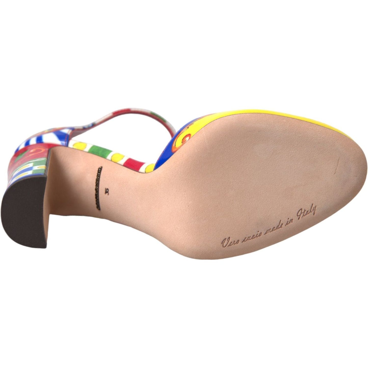 Multicolor Carretto T-strap Sandals Shoes