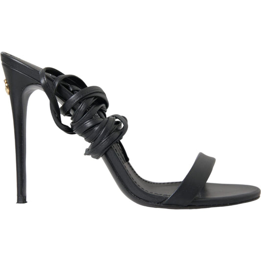 Dolce & Gabbana Black Suede Strap Sandals Stilettos Shoes Dolce & Gabbana