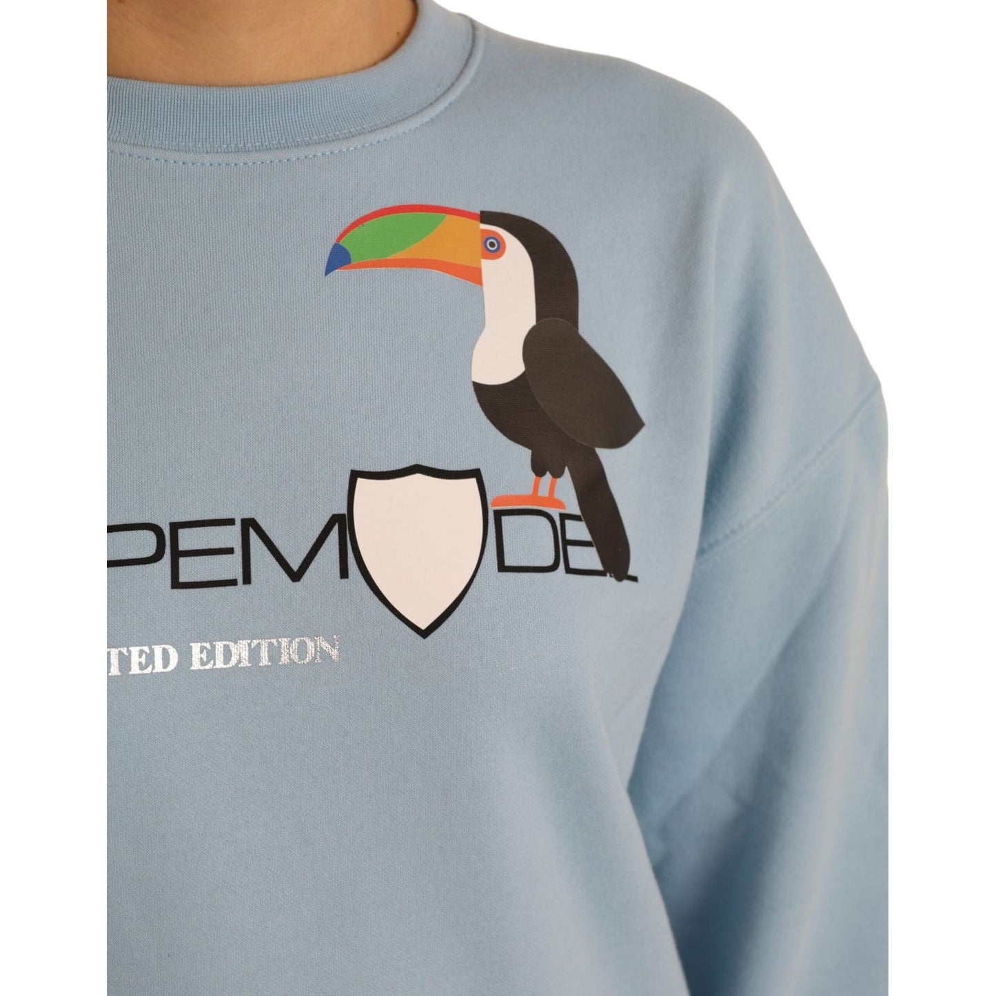 Philippe Model Light Blue Cotton Logo Long Sleeves Pullover Sweater Philippe Model