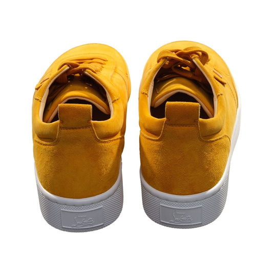 Happyrui Flat Yellow Suede Laceup Sneakers