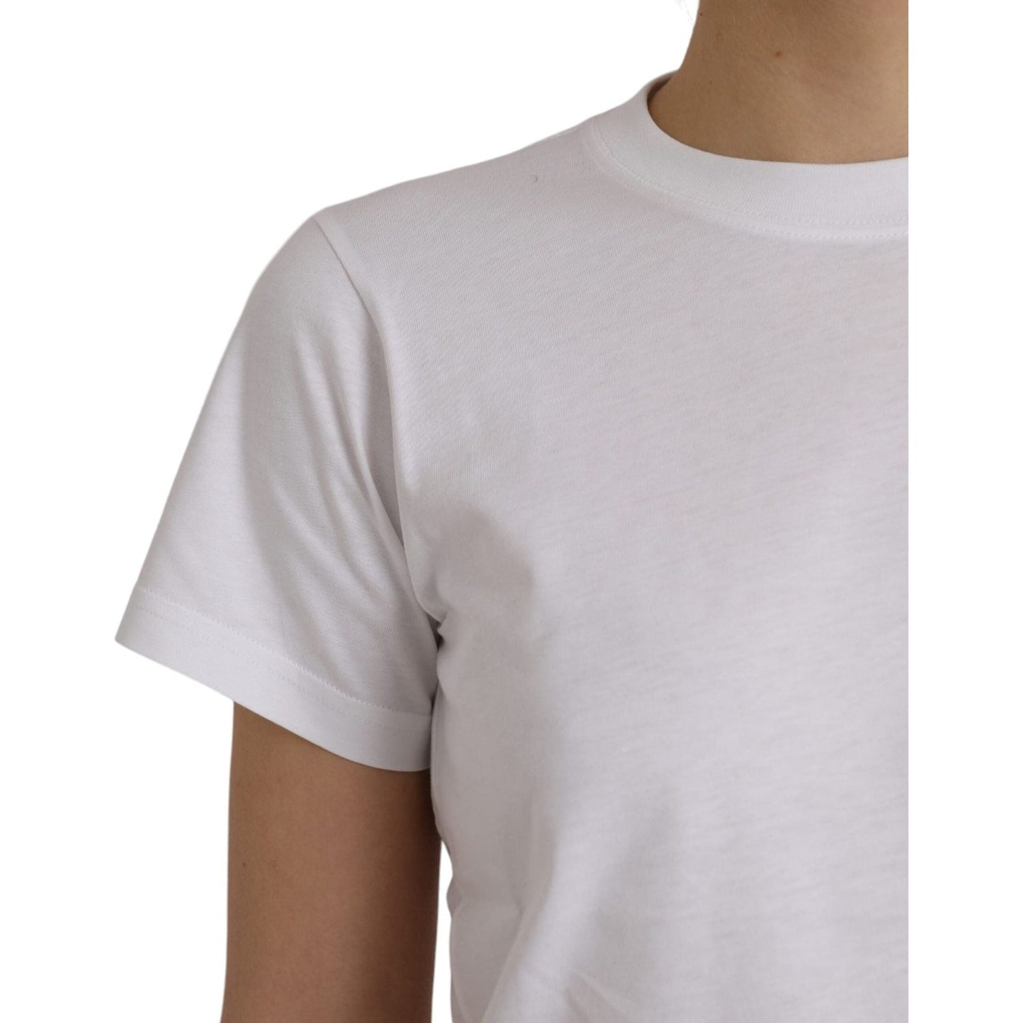 Balenciaga White Cotton Crew Neck Short Sleeves T-shirt Balenciaga