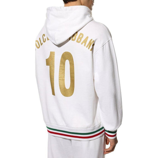 Dolce & Gabbana White Cotton Sweater Dolce & Gabbana