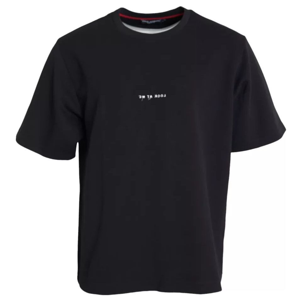 Dolce & Gabbana Black Eyes Short Sleeve Cotton T-shirt Dolce & Gabbana