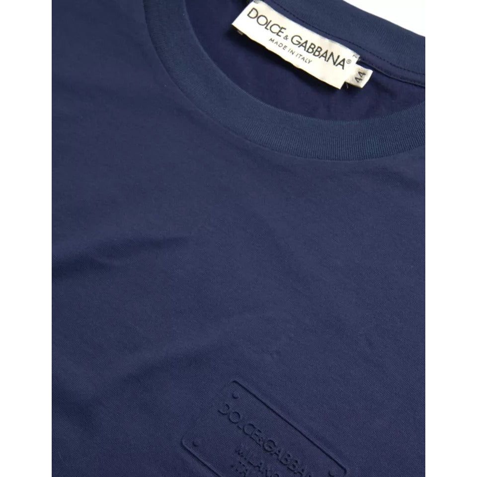 Dolce & Gabbana Royal Blue Round Neck Short Sleeve T-shirt Dolce & Gabbana