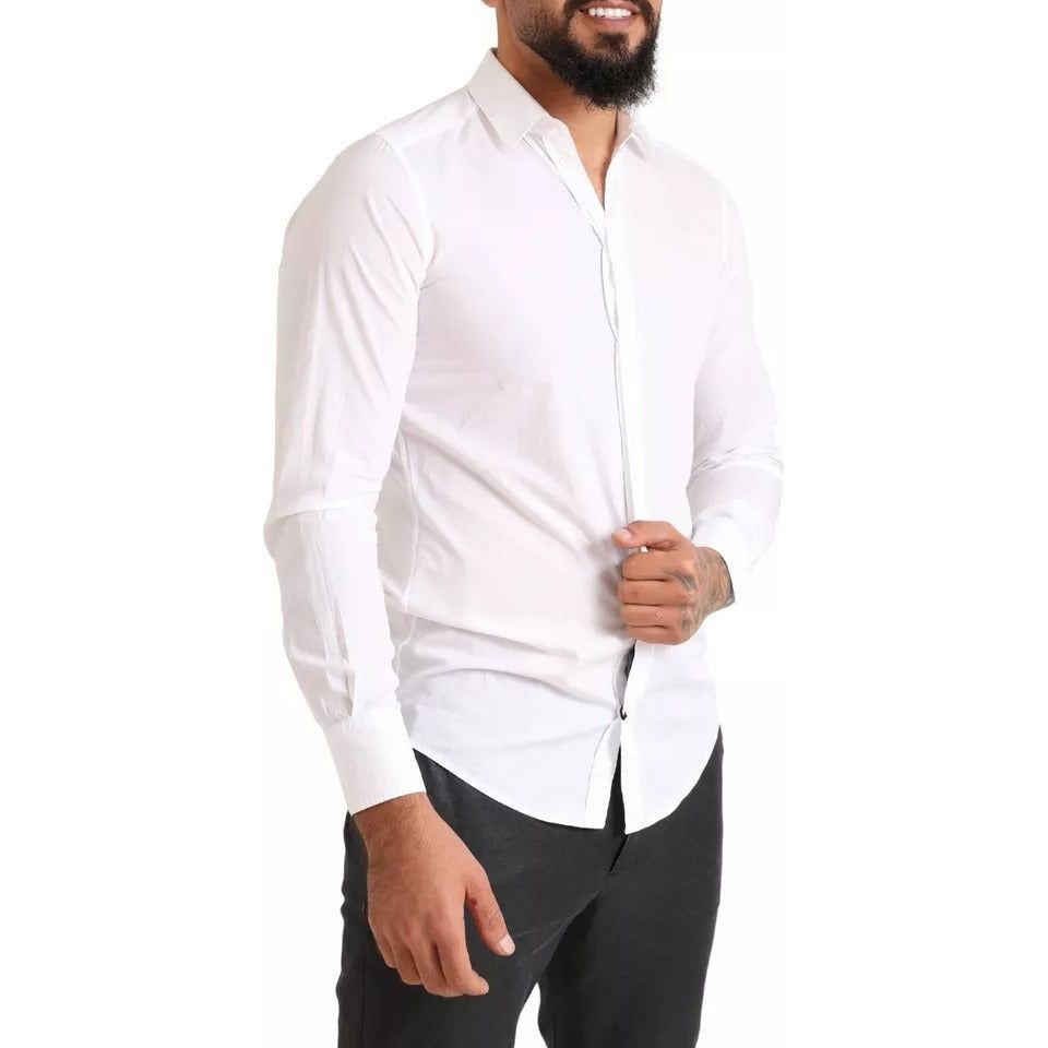 Dolce & Gabbana White Formal Cotton SlimFit Formal Dress Shirt Dolce & Gabbana