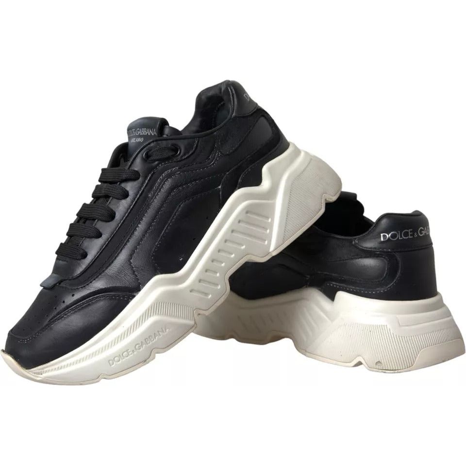 Dolce & Gabbana Black White DAYMASTER Leather Sneakers Women Shoes Dolce & Gabbana