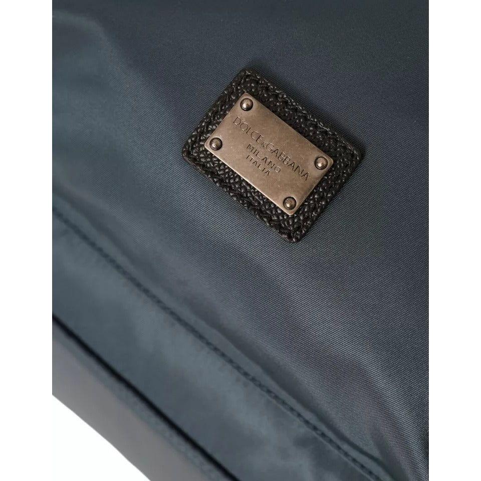 حقيبة ظهر رجالية من النايلون باللون الأزرق من دولتشي آند غابانا #DGFamily Patch