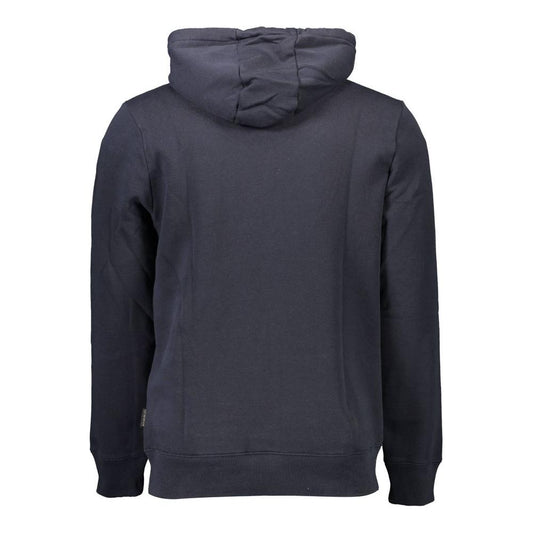 Chic Blue Organic-Cotton Blend Hoodie Napapijri