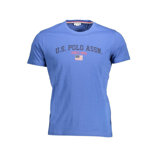 Classic Blue Crew Neck Cotton Tee